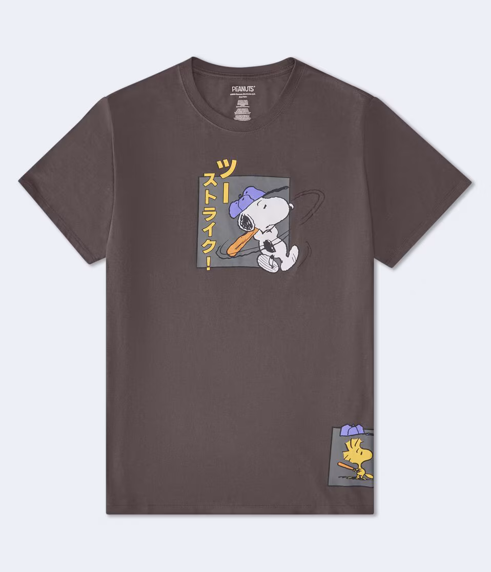 Baseball Snoopy Relaxed Graphic Tee