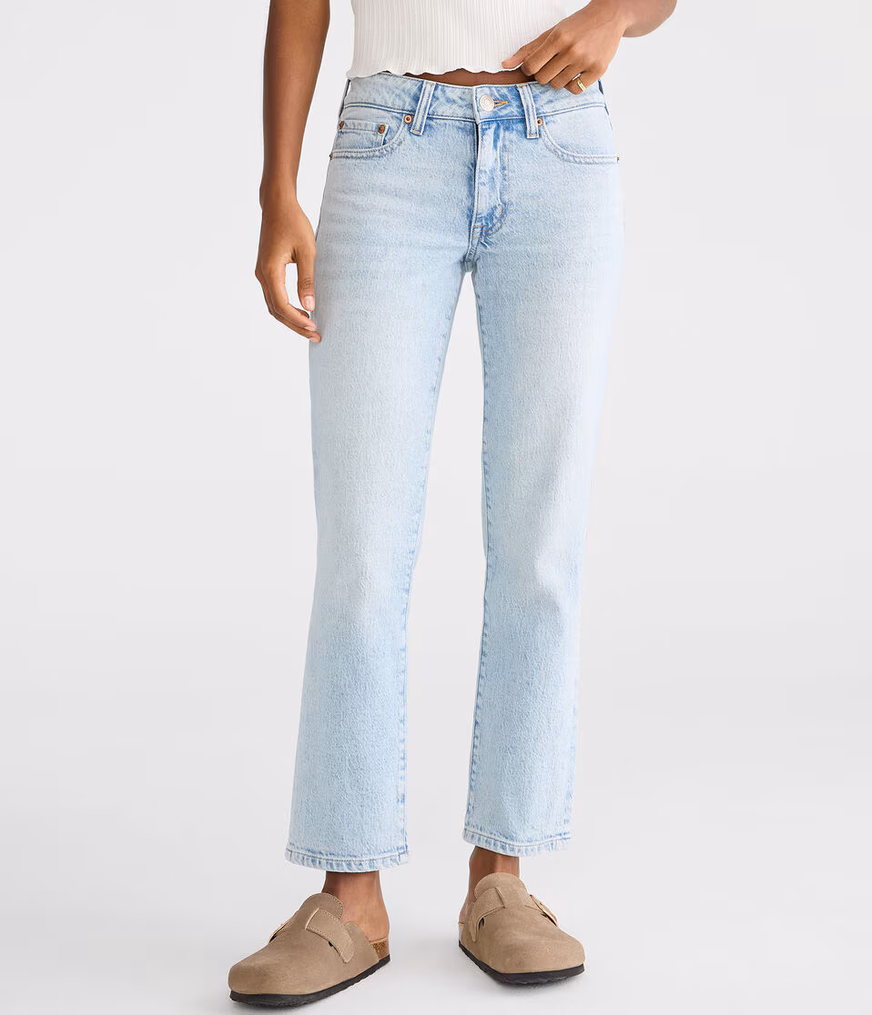 Mid-Rise Straight Ankle Jean