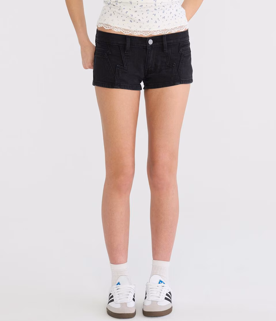Super Low-Rise Micro Denim Shorts