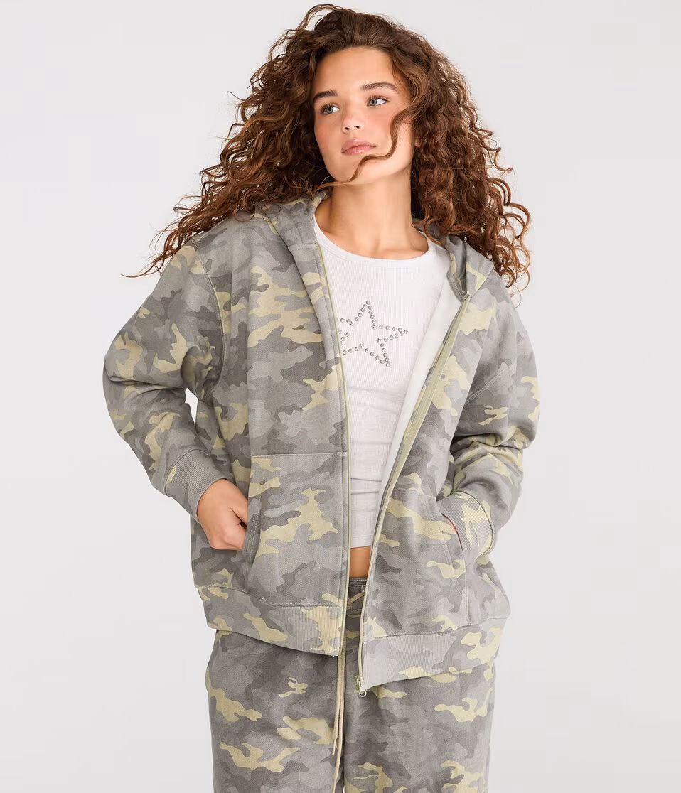 Cloud Soft Camo Full-Zip Hoodie