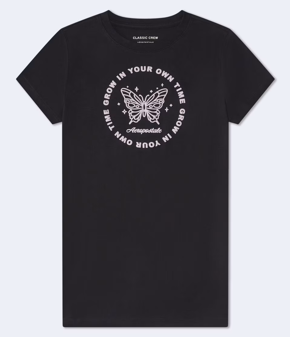 Aeropostale Circle Butterfly Graphic Tee