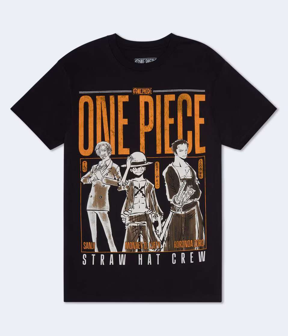 One Piece Straw Hat Crew Relaxed Graphic Tee