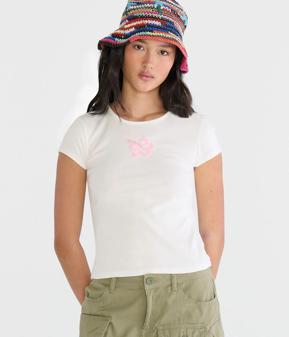 Seriously Soft Hibiscus Graphic Baby Tee