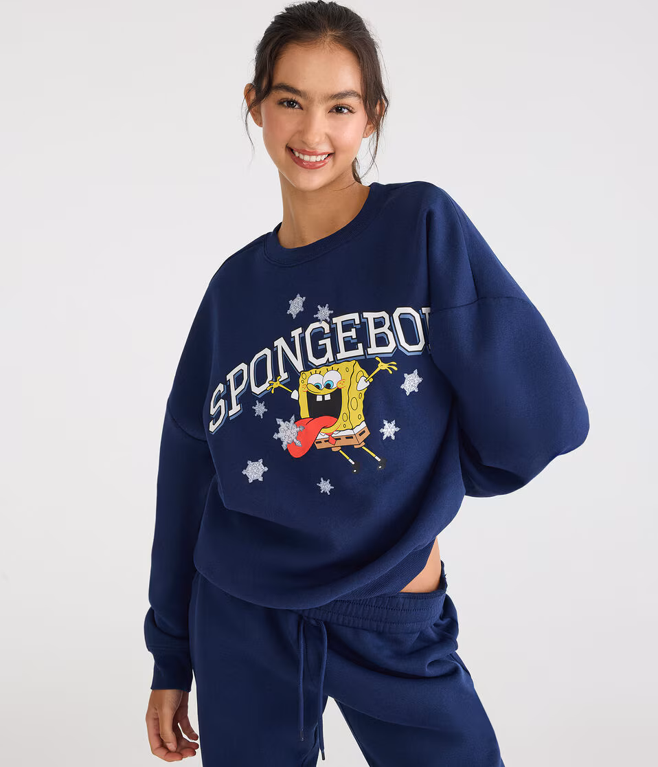 SpongeBob x Aero Snowflakes Crew Sweatshirt